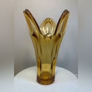 MCM Vintage Amber Viking Tundra Glass Vase. 3064